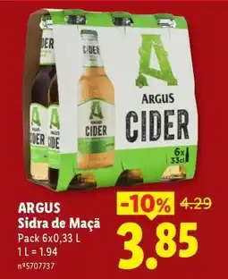 Lidl ARGUS Sidra de Maçã promoção