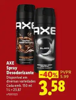 Lidl AXE Spray Desodorizante promoção