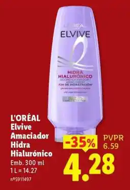 Lidl L'ORÉAL Elvive Amaciador Hidra Hialurónico promoção