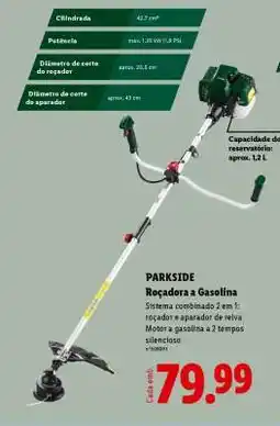 Lidl Parkside Roçadora a Gasolina promoção