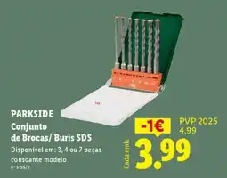 Lidl PARKSIDE Conjunto de Brocas/ Buris SDS promoção