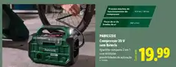 Lidl PARKSIDE Compressor 20 V sem Bateria promoção