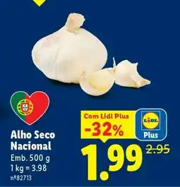 Lidl Alho Seco Nacional promoção