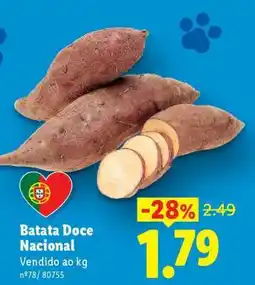 Lidl Batata Doce Nacional promoção