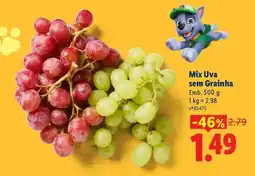 Lidl Mix Uva sem Grainha promoção