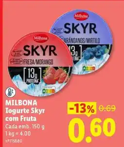 Lidl Milbona Iogurte Skyr com Fruta promoção