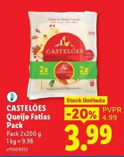 Lidl CASTELÕES Queijo Fatias Pack promoção