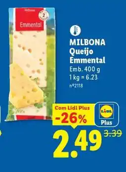 Lidl Milbona Queijo Emmental promoção