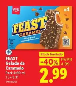 Lidl FEAST Gelado de Caramelo promoção