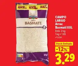 Lidl Campo Largo Arroz Basmati XXL promoção