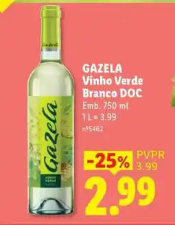 Lidl Gazela Vinho Verde Branco DOC promoção