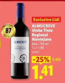 Lidl Almocreve Vinho Tinto Regional Alentejano promoção