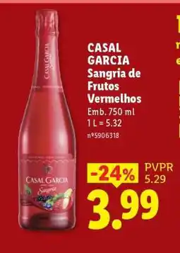 Lidl CASAL GARCIA Sangria de Frutos Vermelhos promoção