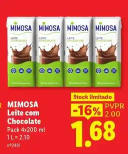 Lidl Mimosa Leite com Chocolate promoção