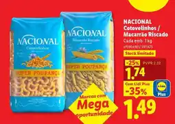Lidl NACIONAL Cotovelinho / Macarrão Riscado promoção