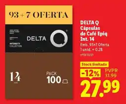 Lidl DELTA Q Cápsulas de Café Epiq Int. 14 promoção
