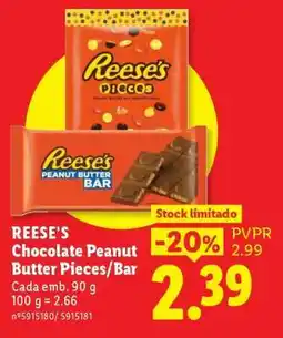 Lidl REESE'S Chocolate Peanut Butter Pieces/Bar promoção
