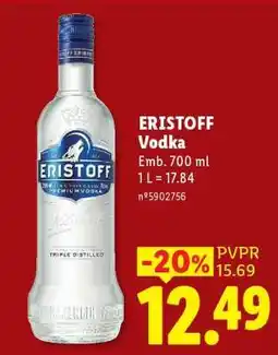 Lidl ERISTOFF Vodka promoção