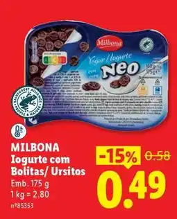 Lidl MILBONA Iogurte com Bolitas/ Ursitos promoção