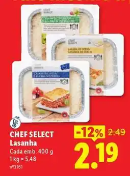Lidl CHEF SELECT Lasanha promoção