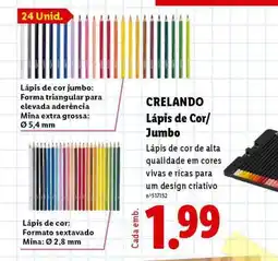 Lidl Crelando Lápis de Cor Jumbo promoção