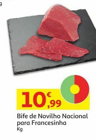 Auchan Novilho bife francesinha:kg promoção