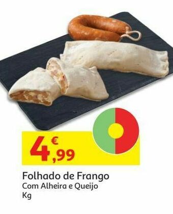 Auchan Folhado frango:c/alheira e queijo kg promoção