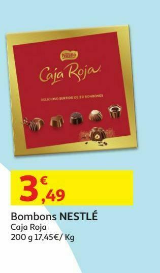 Auchan Bombons nestlé:caja roja caixa 200 g promoção
