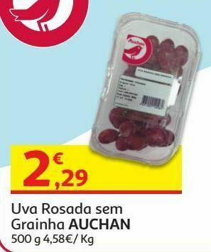 Auchan Uva rosada sem grainha auchan:500 g promoção