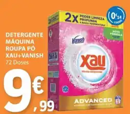 E.Leclerc Detergente máquina roupa pó xau+vanish promoção