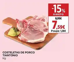 El Corte Inglés Costeletas de porco tiántonio promoção