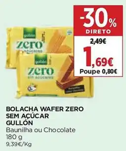 El Corte Inglés Bolacha wafer zero sem açúcar gullón promoção