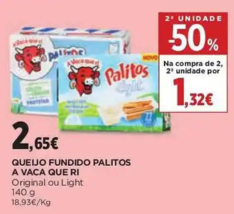 Queijo fundido palitos a vaca que ri