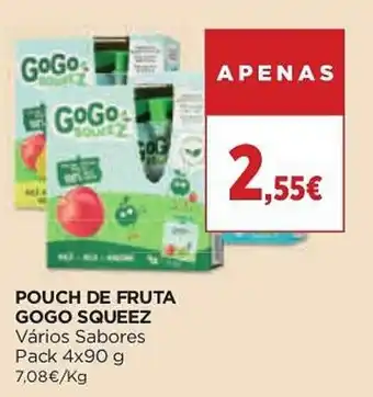 El Corte Inglés pouch de fruta gogo squeeze promoção