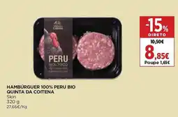El Corte Inglés Hambúrguer 100% peru bio quinta da coitena promoção