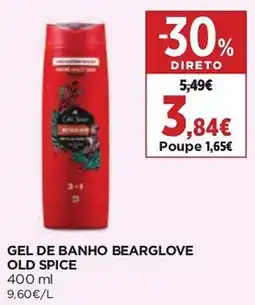 El Corte Inglés gel de banho bearglove old spice promoção
