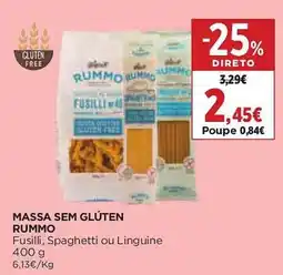 El Corte Inglés Massa sem glúten rummo promoção