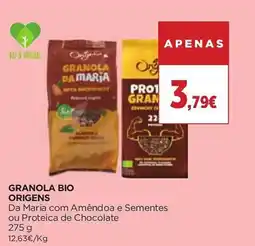 El Corte Inglés Granola bio origens promoção