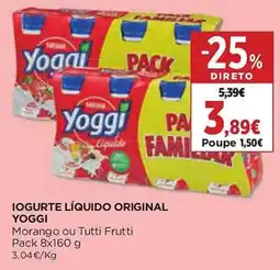 El Corte Inglés Iogurte líquido original yoggi promoção