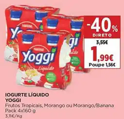 El Corte Inglés Iogurte líquido yoggi promoção