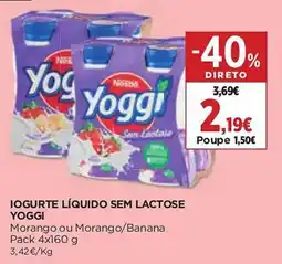 El Corte Inglés Iogurte líquido sem lactose yoggi promoção