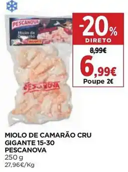 El Corte Inglés miolo de camarão cru pescanova promoção