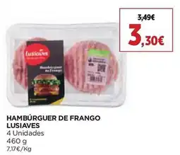 El Corte Inglés Hambúrger de frango lusíaves promoção