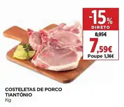 El Corte Inglés Costeletas de porco tiantónio promoção