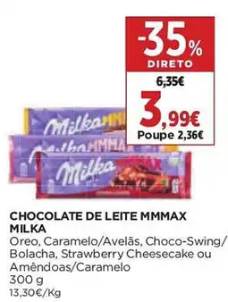 El Corte Inglés Chocolate de leite mmax milka promoção