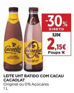 El Corte Inglés Leite uht batido com cacau cacaolat promoção