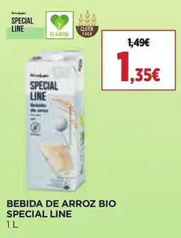 El Corte Inglés Bebida de arroz bio special line promoção