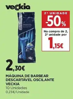 El Corte Inglés Máquina de barbear descartável oscilante veckia promoção