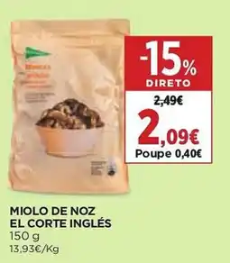 El Corte Inglés Miolo de noz promoção