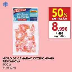 El Corte Inglés miolo de camarão cozido 40/60 pescanova promoção